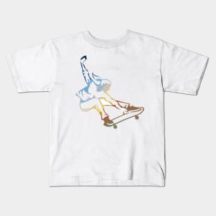 Skater Girl in Vintage Kids T-Shirt